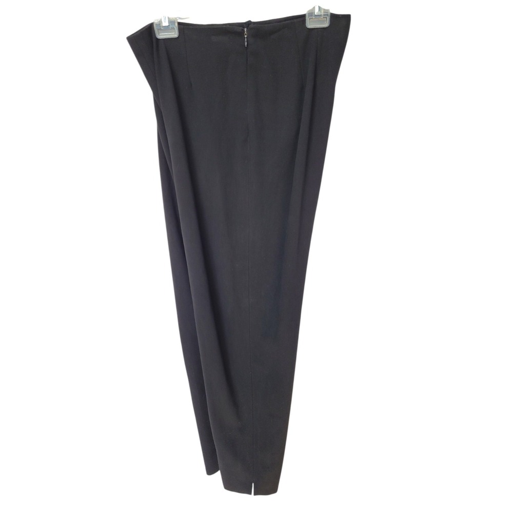 Talbots Petites Black Ankle Pants Tapered Leg Flat Front Trousers 10P Stretch